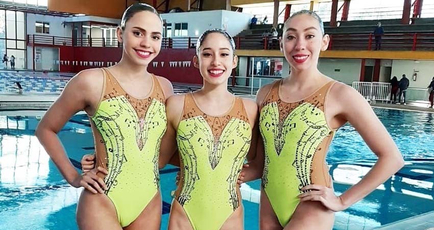 Ofrecen nadadoras sudcalifornianas exhibición en el CNAR