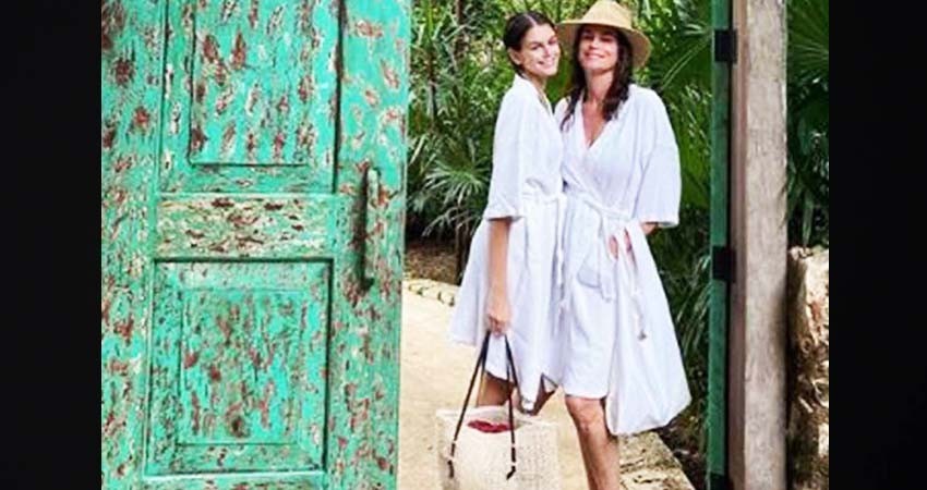 Cindy Crawford visita Yucatán junto a su hija; así lo presumieron