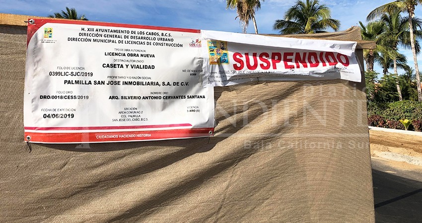 Suspenden construcción de caseta que pretendía impedir el libre acceso a playa Palmilla