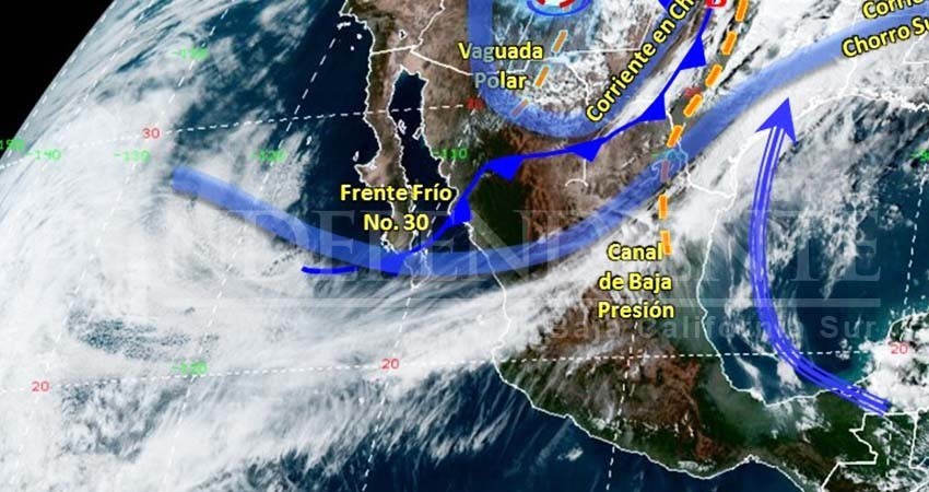 Sexta tormenta invernal y Frente Frío #30 mantendrán ambiente gélido y rachas de viento en BCS