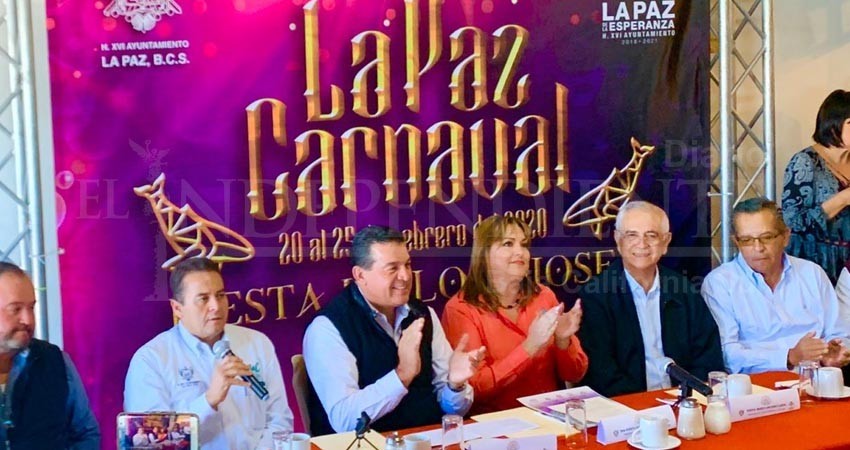Presentan cartelera Carnaval La Paz 2020