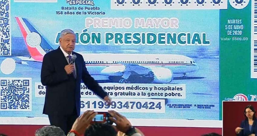 Presentan diseño del ‘cachito’ para rifa del avión presidencial