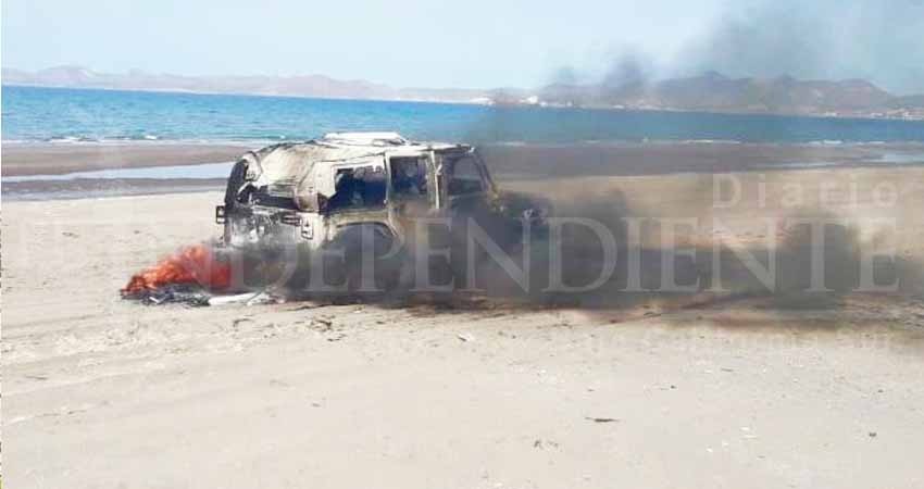 Se le incendió el vehículo en las dunas de El Mogote