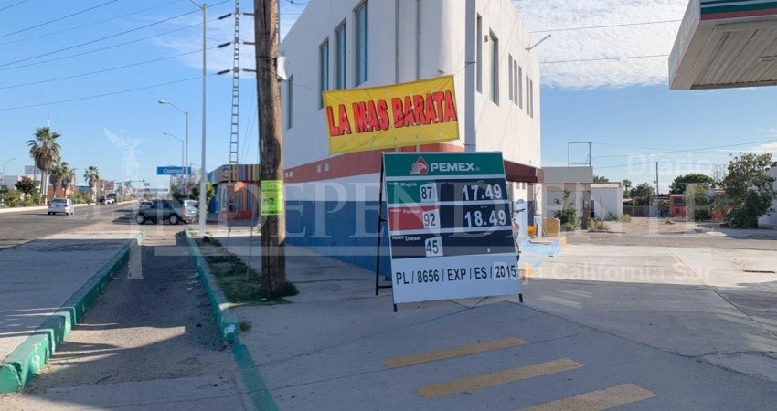 Baja el costo de gasolina en BCS; llegó hasta 17.49 pesos por litro