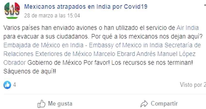 Definen opciones para trasladar a mexicanos desde la india