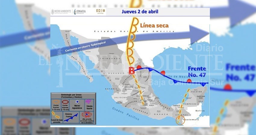Persistirá aumento de temperaturas en BCS; se prevén rachas de viento de hasta 50 km/h  