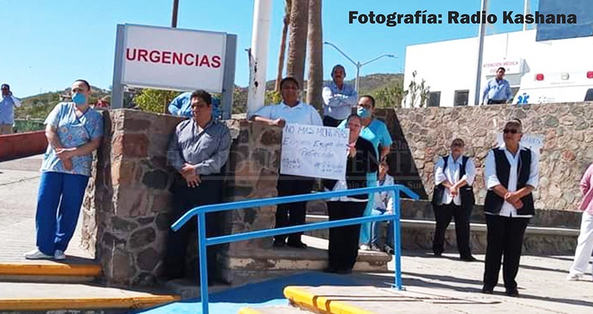 “Hoy protestaremos en silencio y hasta que tengamos material de protección”: Personal de salud en Mulegé