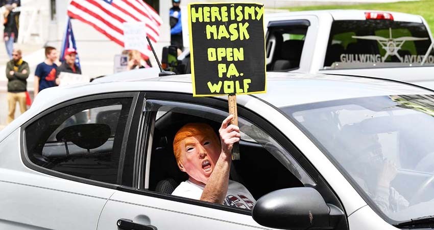 Más protestas en EU, y con armas, contra confinamiento