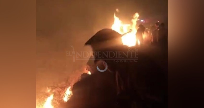 Se incendia el cerro de la Z en CSL