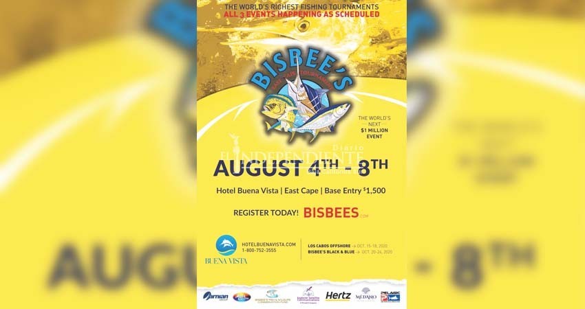 Torneo de Pesca Bisbee’s East Cape 2020 será del 04 al 08 de Agosto