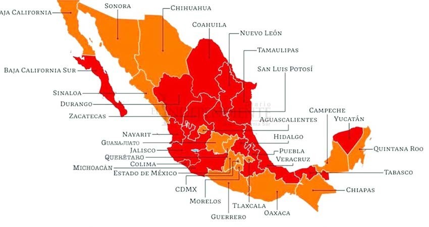 BCS, de los estados con los más altos índices de contagio en México
