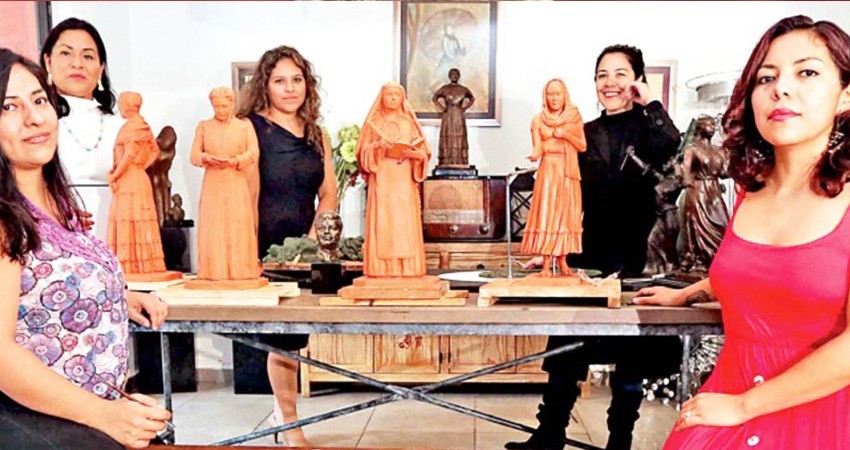 Colectivo de cinco escultoras, heroínas con marca femenina