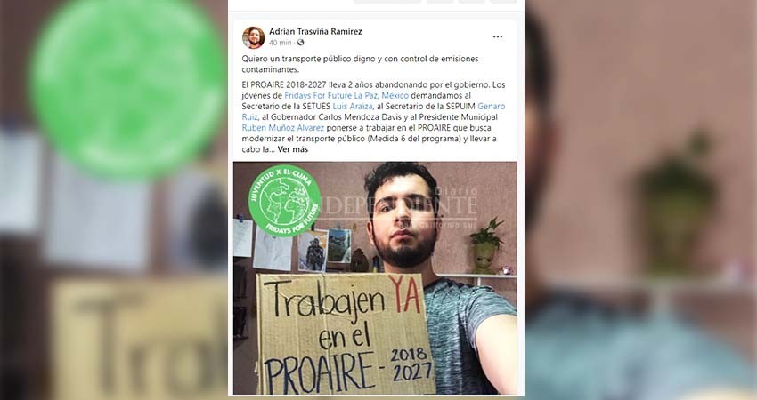 El transporte público de La Paz es viejo y contaminante: FFF