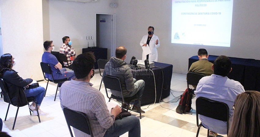 Capacitan a representantes de partidos políticos en medidas para prevenir COVID-19
