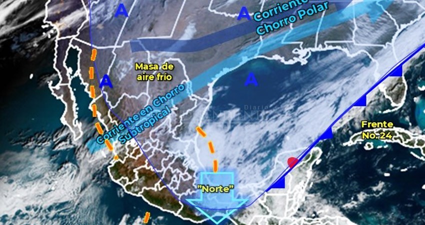 Prevén nuevo descenso de temperaturas esta semana por la entrada de frente frío número 25