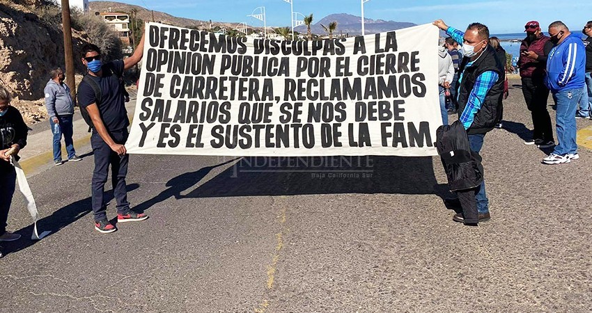 Continúa la protesta en Mulegé: la quincena de los burócratas ya se retrasó una semana
