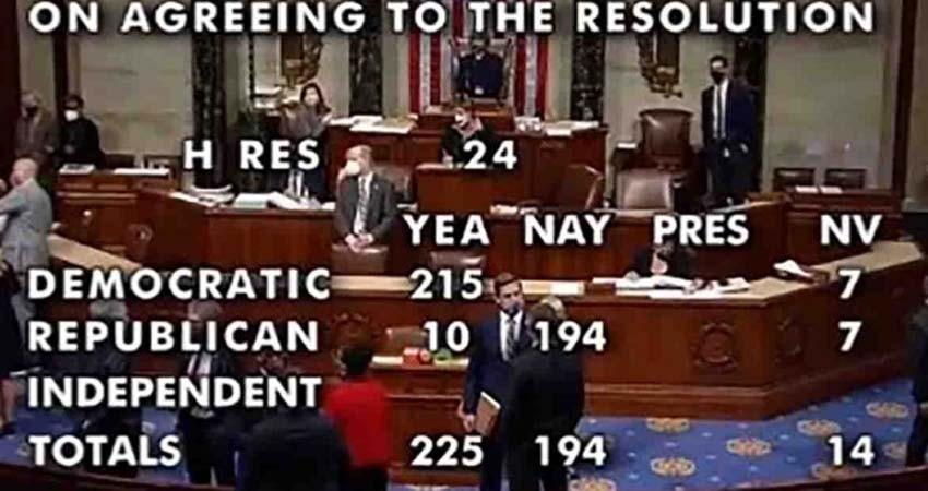 Representantes aprueban juicio político contra Trump; acusan 'intento de insurrección'