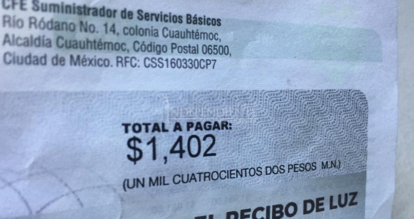 Aún en temporada de invierno, denuncian que siguen elevados los costos de CFE