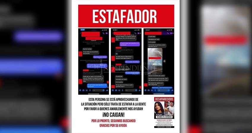 Intentan defraudar a la familia de jovencita desaparecida