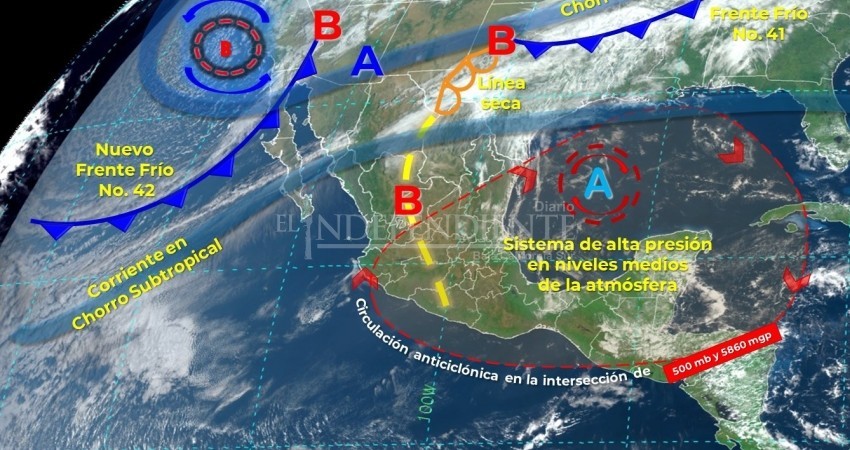 Prevén descenso de temperaturas por ingreso de frente frío y tormenta invernal