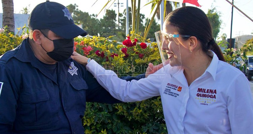 Mejorar condiciones de la policía de La Paz para óptimos resultados a la ciudadanía, compromete Milena Quiroga