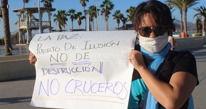 Christy Walton organiza manifestaciones contra cruceros fondeados en La Paz
