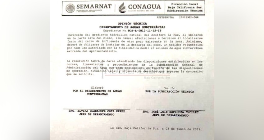 Concesión de agua de mi hijo fue cedida por sus tíos: Ricardo Barroso