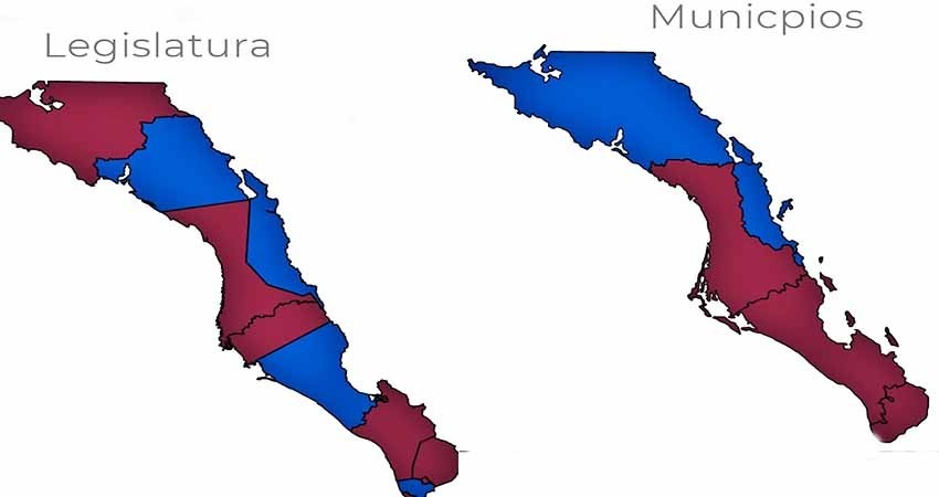 Así quedó la configuración política de BCS, según el PREP
