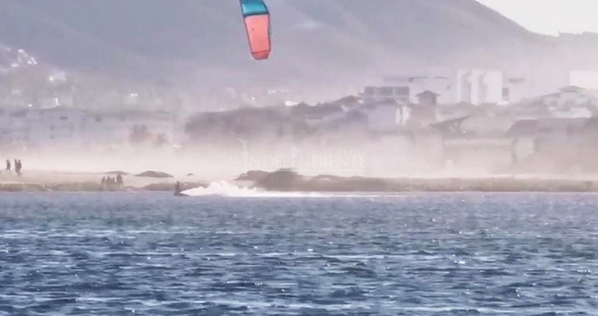 ¿Y las autoridades?... Utilizan el estero josefino para practicar kitesurf