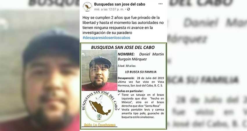 No paran las desapariciones en SJC; reportan como desaparecido a Félix Peña Arballo