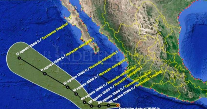 “Kevin” provocará lluvias en BCS en los próximos días