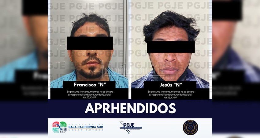 Aprehende PGJE a dos personas lesiones