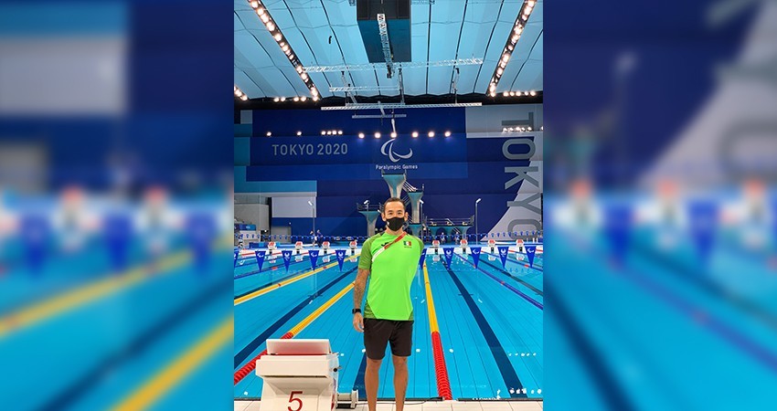 Entrena Luis armando Andrade en centro Acuático de Tokio