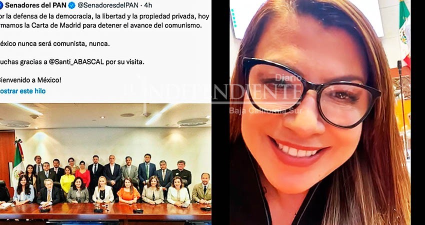 Senadora de BCS firma acuerdo con la ultraderecha española