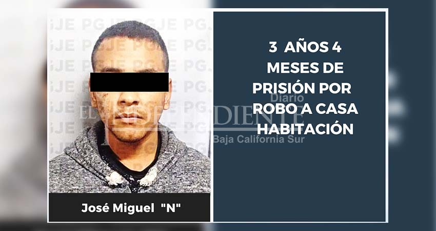 Dan sentencia de 3 años 4 meses de prisión contra acusado de robo