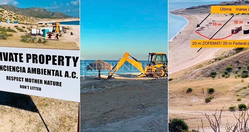 Clausura PROFEPA obras en playa pública de El Sargento, ZOFEMAT garantiza acceso