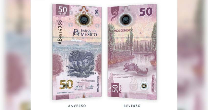 Morelos se va del billete de 50 pesos; el ajolote es ahora el protagonista