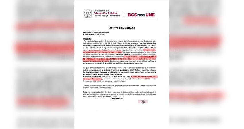 Maestros ya no atenderán clases virtuales; padres de familia aún no quieren regreso los planteles