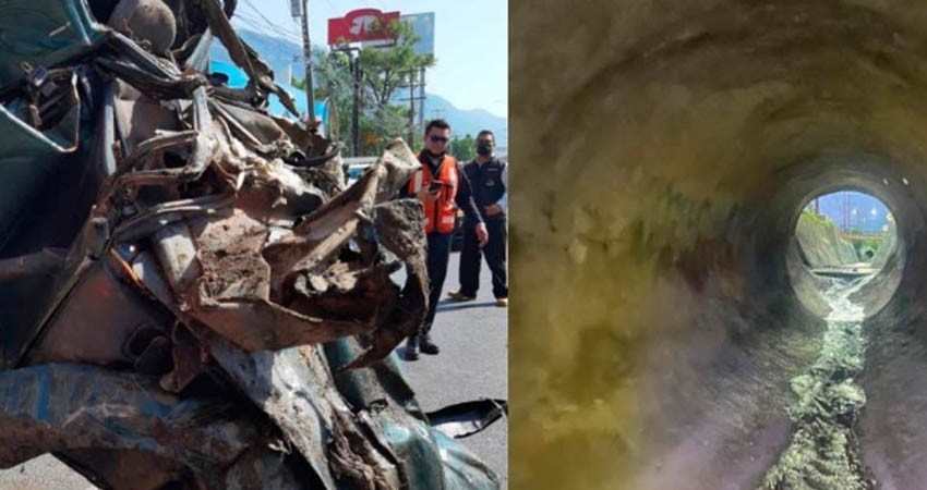 Hallan vocho en drenaje de Monterrey; llevaba dos años ahí