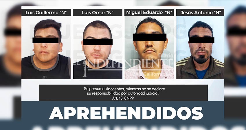 Fueron aprehendidos 4 probables responsables de delitos