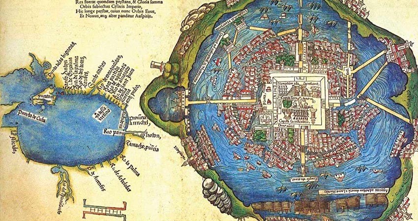 La UNAM recibe réplica del mapa más antiguo de Tenochtitlan