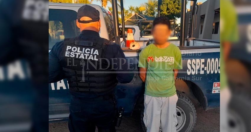Por delito de robo detiene policía estatal a una persona en La Paz