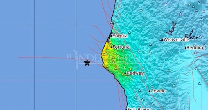 Se registra sismo de magnitud 6.2 frente a costa norte de California, EU