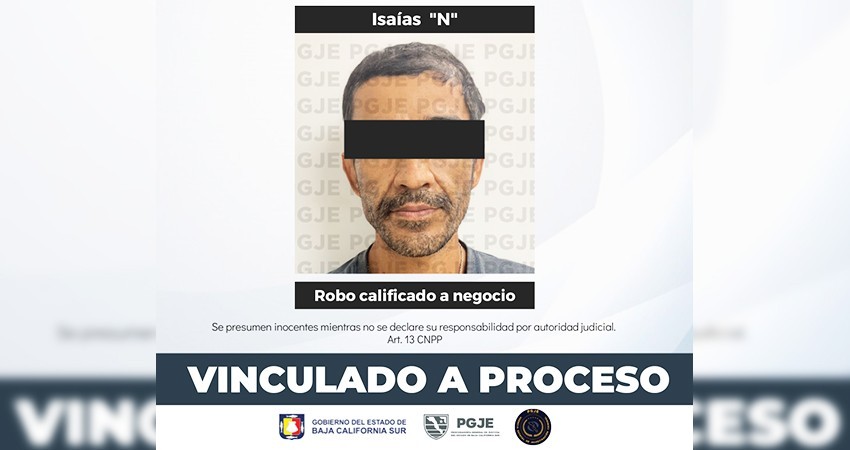 Queda en prisión preventiva imputado por robo con violencia a panificadora en La Paz