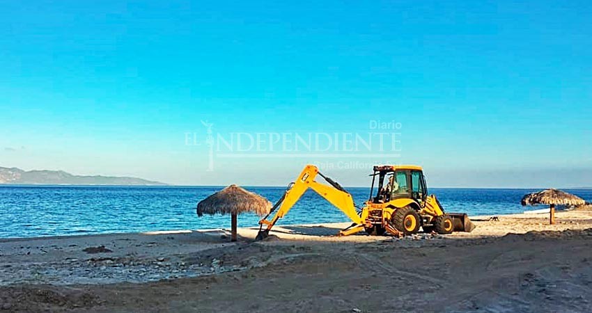 Destruyeron palapas y construyeron en playa de El Sargento; ahora esperan autorización de impacto ambiental