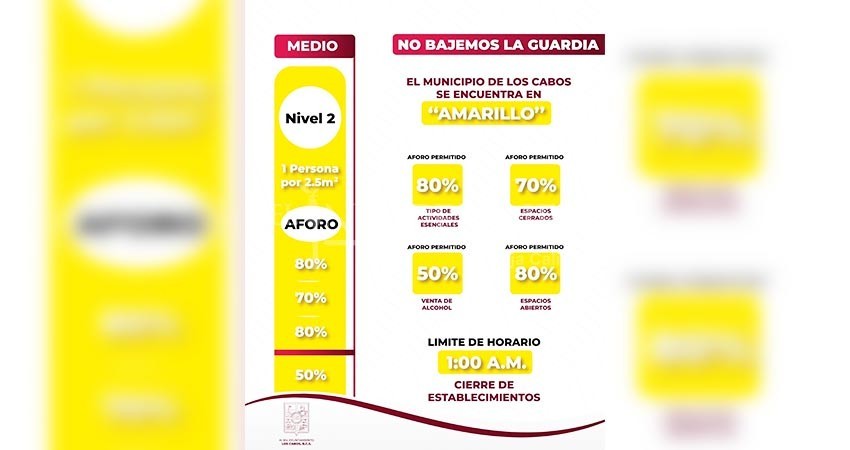 Se sigue acatando las medidas sanitarias en Los Cabos