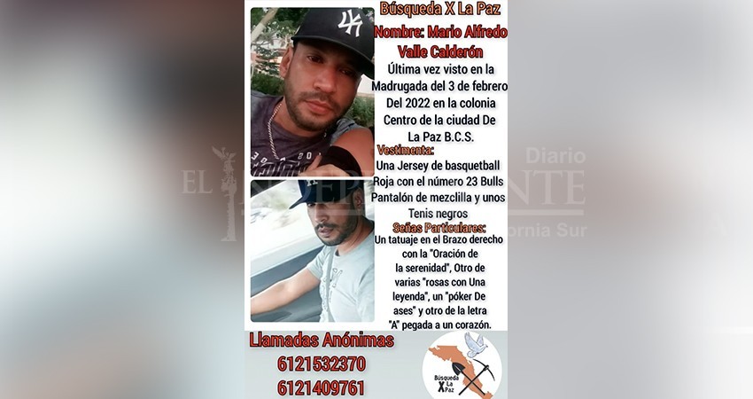 Otro más a la lista de personas desaparecidas en BCS