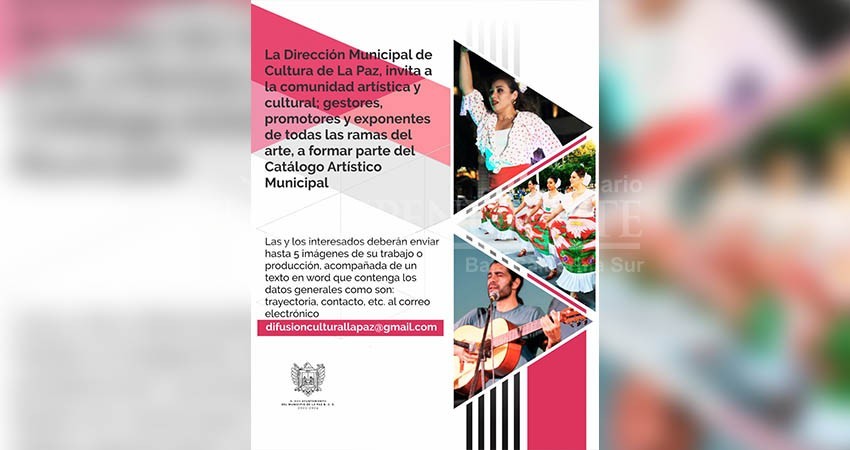 Reiteran la invitación a formar parte del catálogo artístico de La Paz