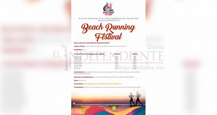 Sé parte de la carrera pedestre “Beach Running Festival” 2022
