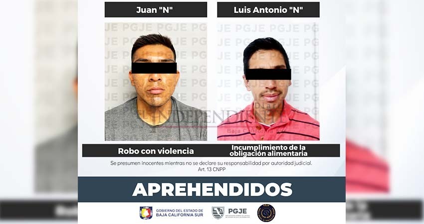 Fueron aprehendidas dos personas por diversos delitos